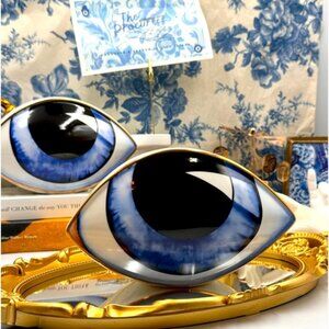 🆕 THE PROCURESS COLLECTION 🧿 All-Seeing Eye Paperweight - Decor - Blue & Gold